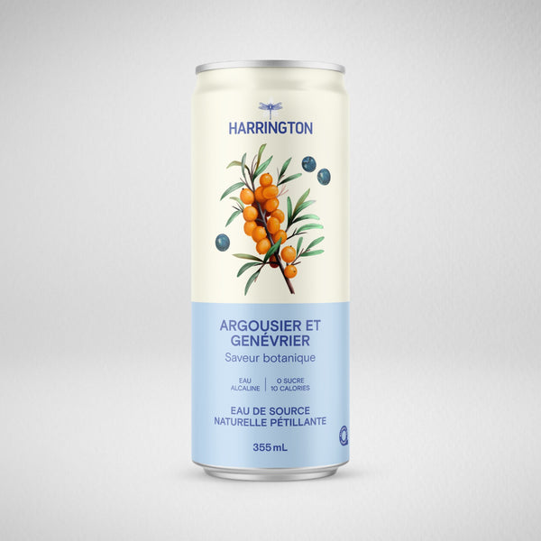Harrington - Eau pétillante Argousier & genévrier - 355 ml (unité)