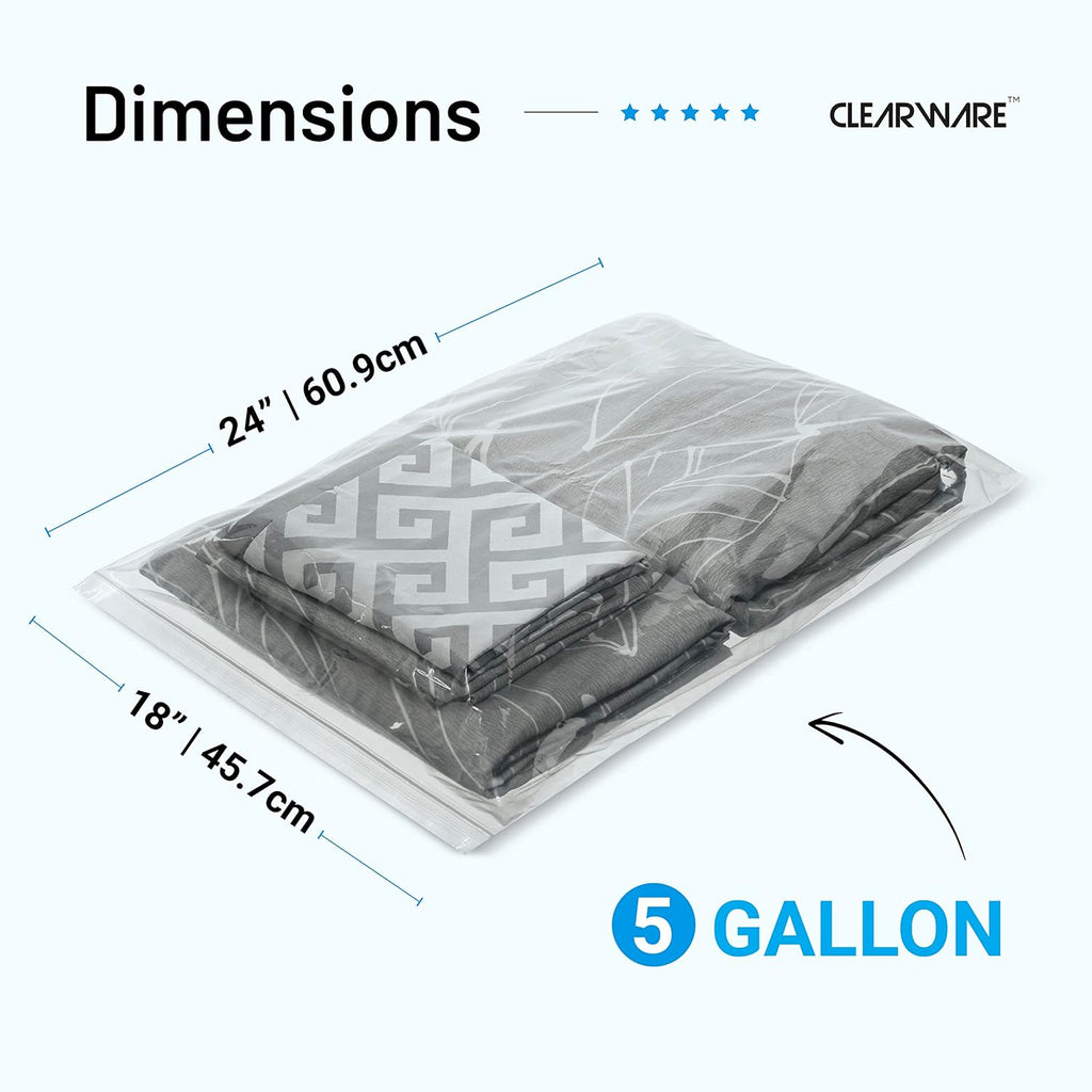 Grands sacs de rangement avec fermeture, lot de 12