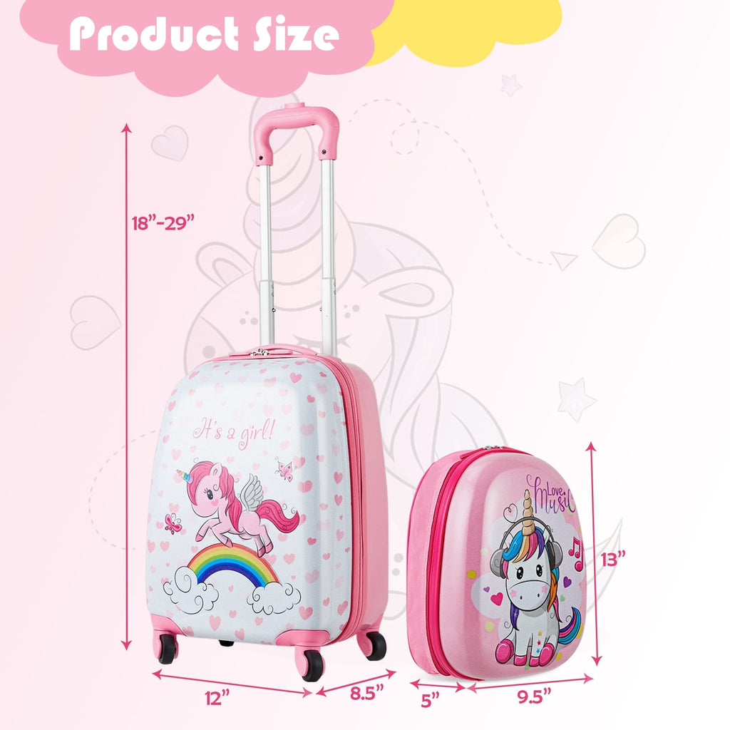 Ensemble valise et sac à dos pour enfants 2 pièces