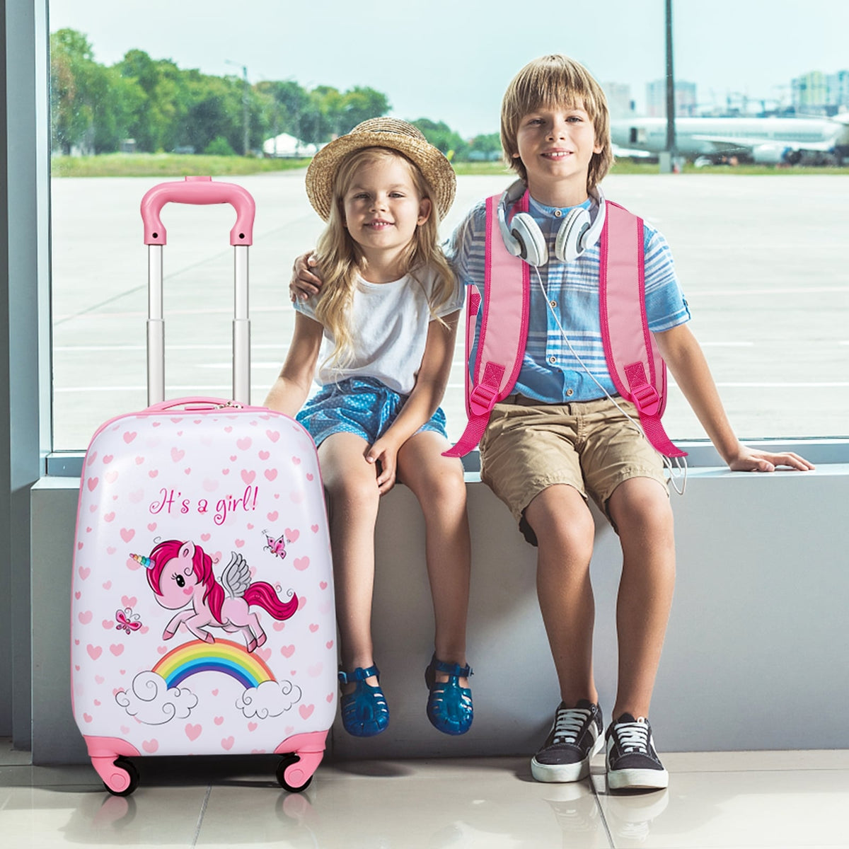Ensemble valise et sac à dos pour enfants 2 pièces