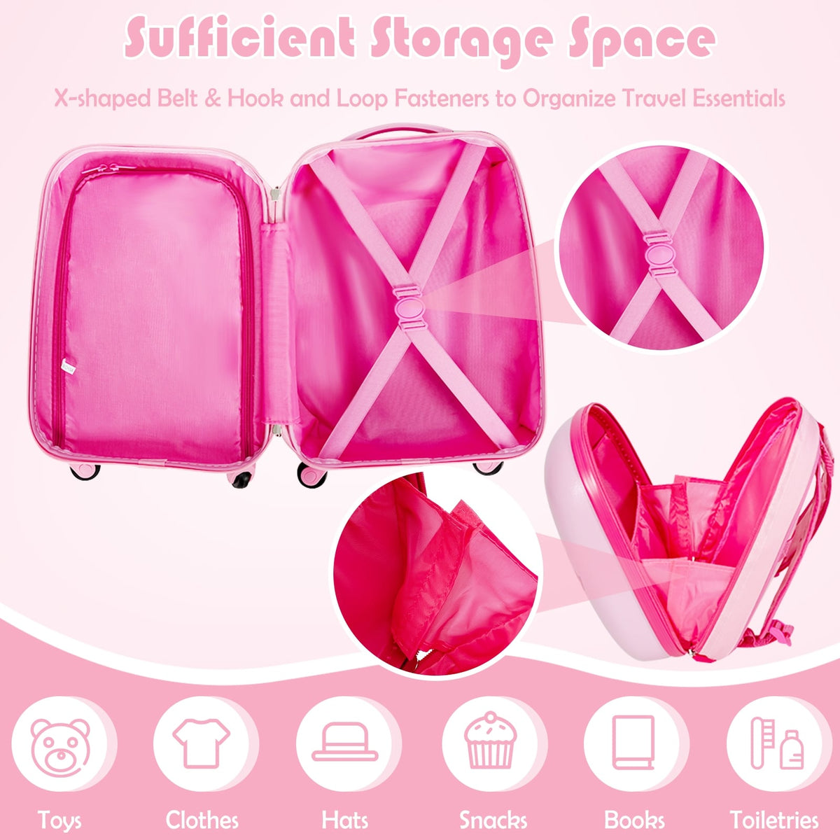Ensemble valise et sac à dos pour enfants 2 pièces