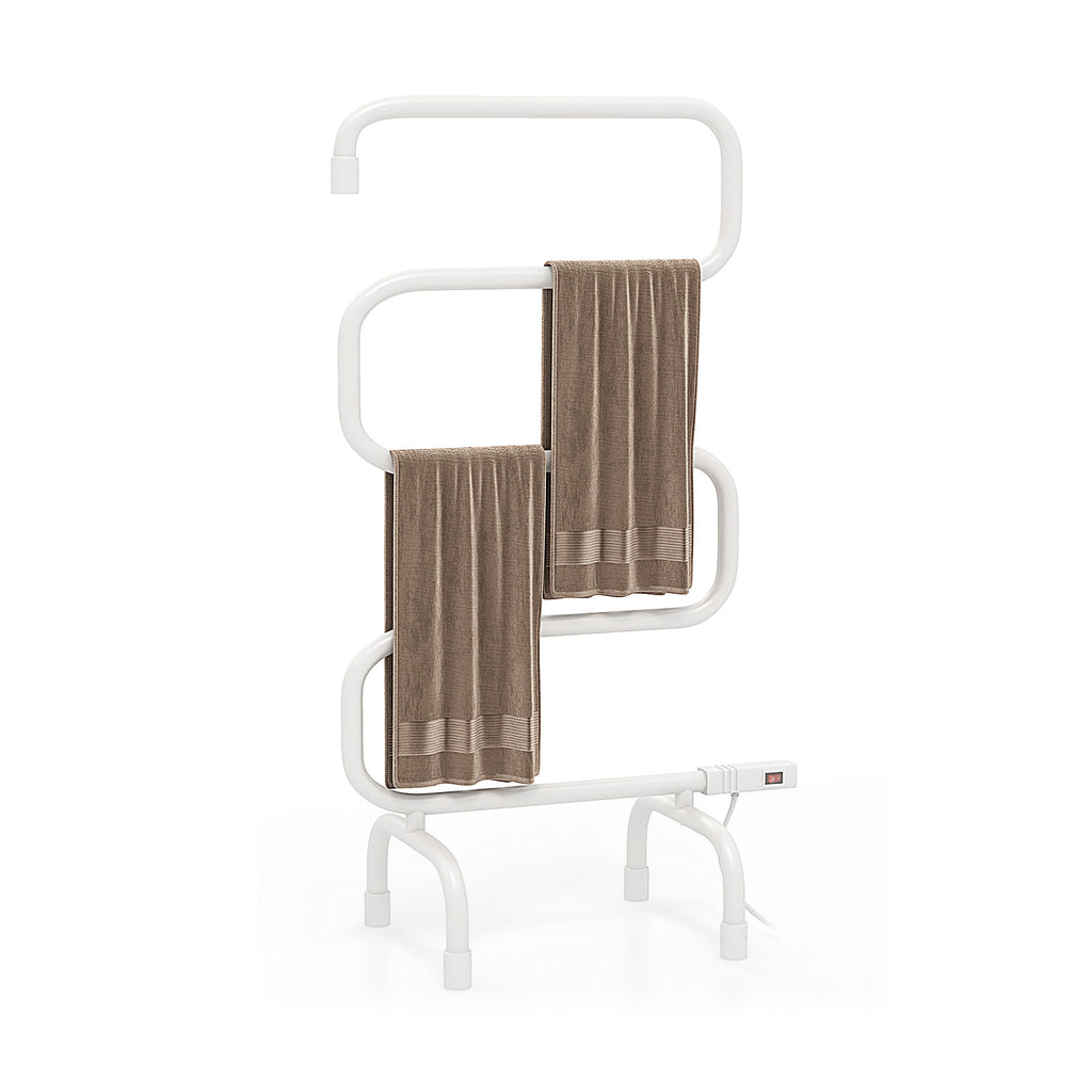 Sèche-serviettes électrique 100W, porte-serviettes chauffant