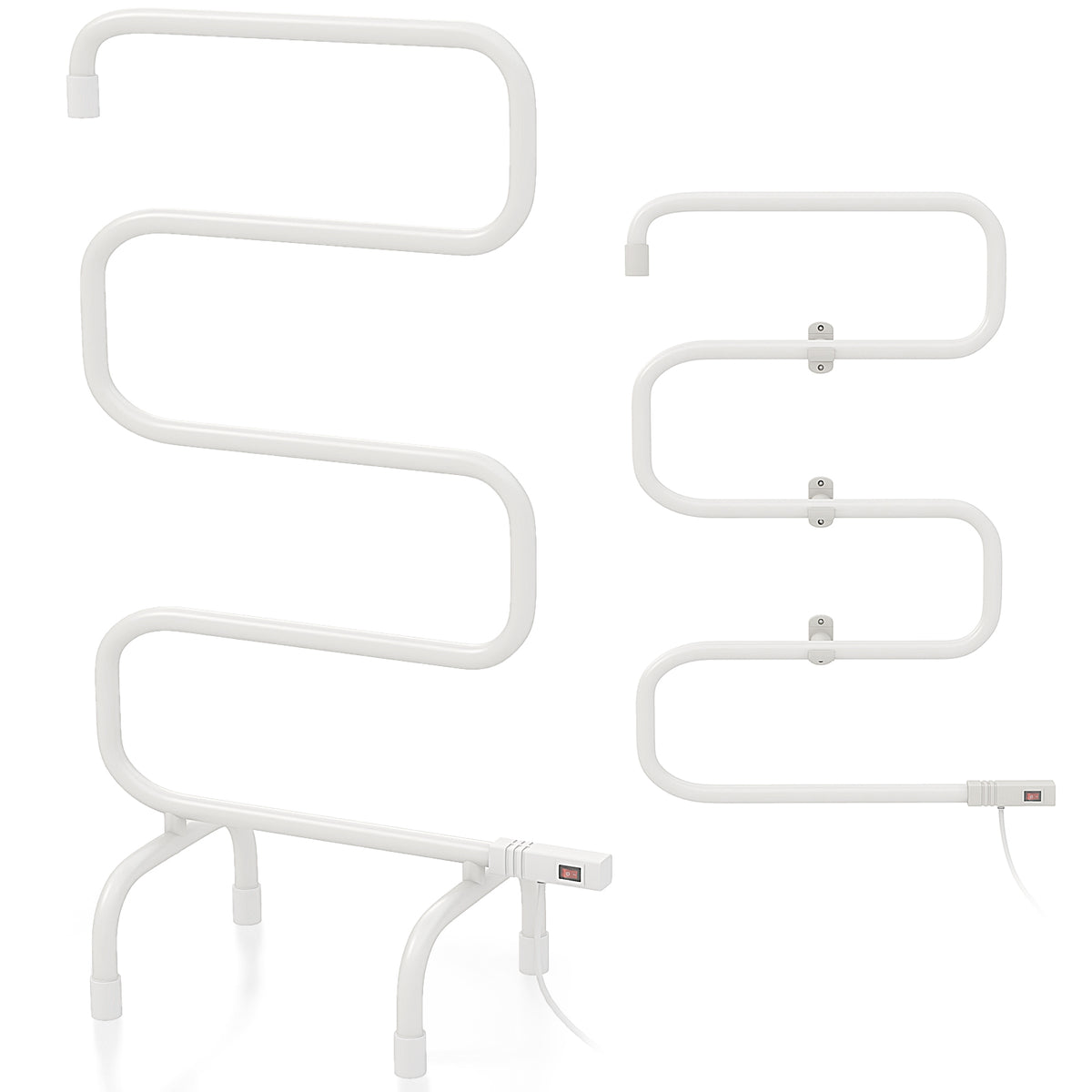 Sèche-serviettes électrique 100W, porte-serviettes chauffant