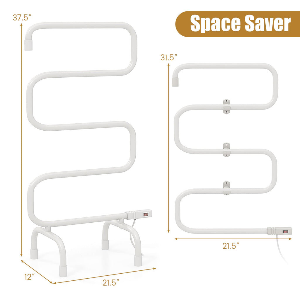 Sèche-serviettes électrique 100W, porte-serviettes chauffant