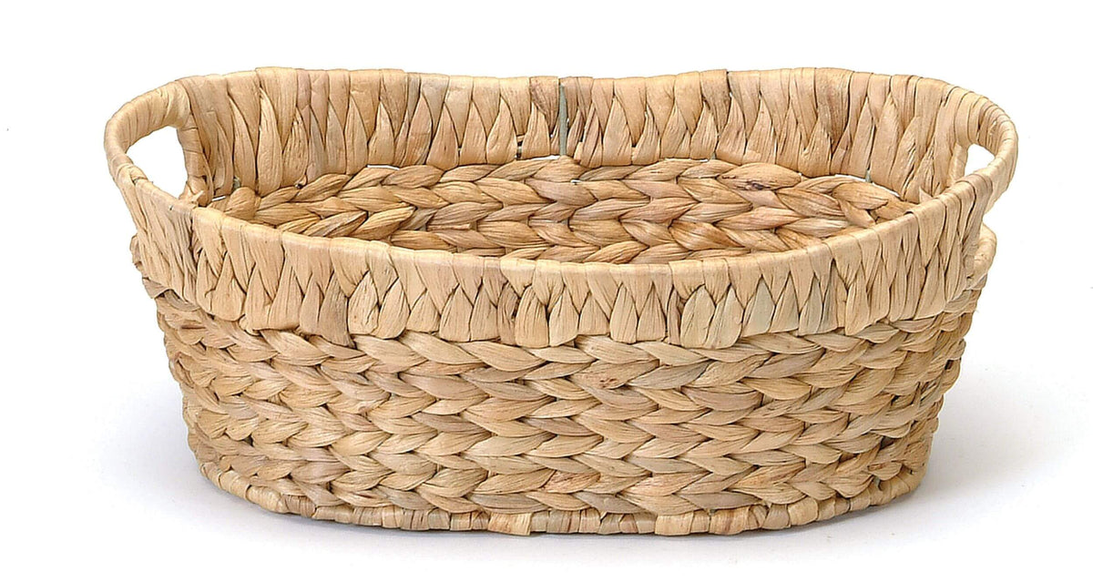 Grand panier ovale en jacinthe