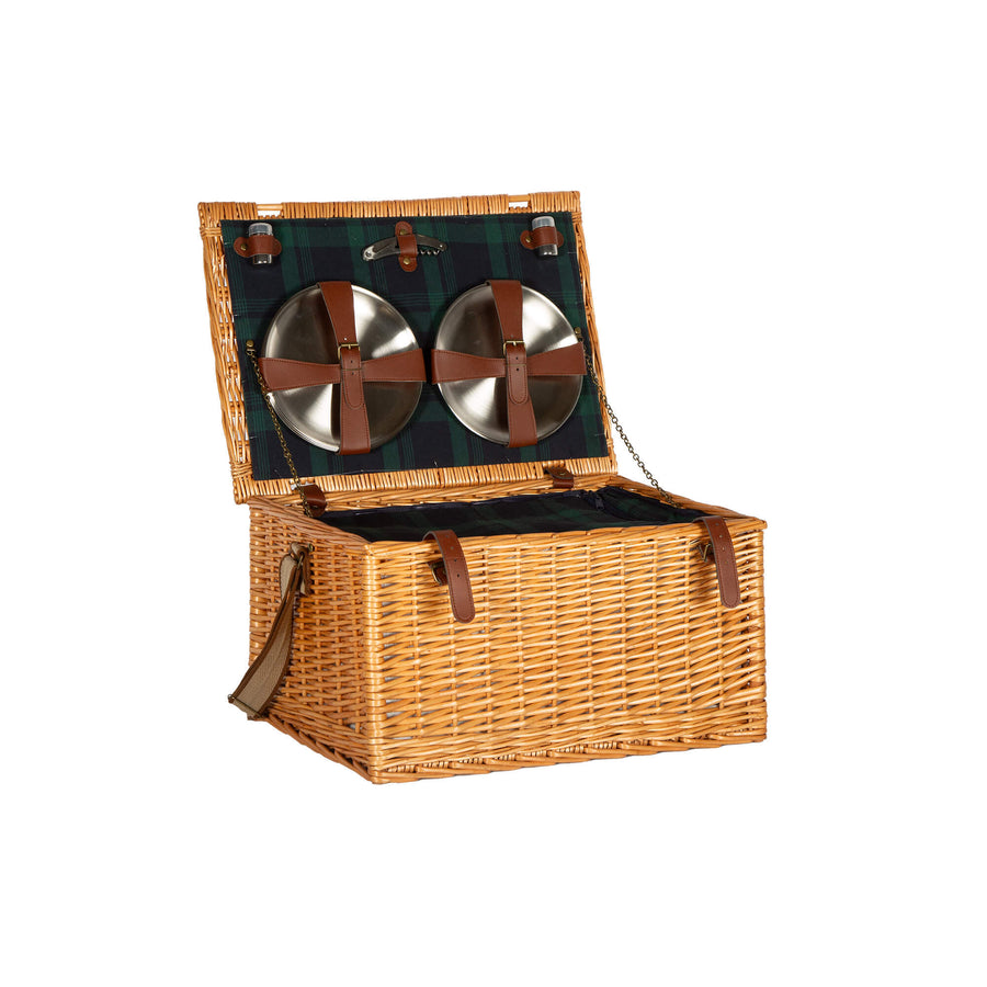 Panier pique-nique en osier pour 6 personnes, isotherme