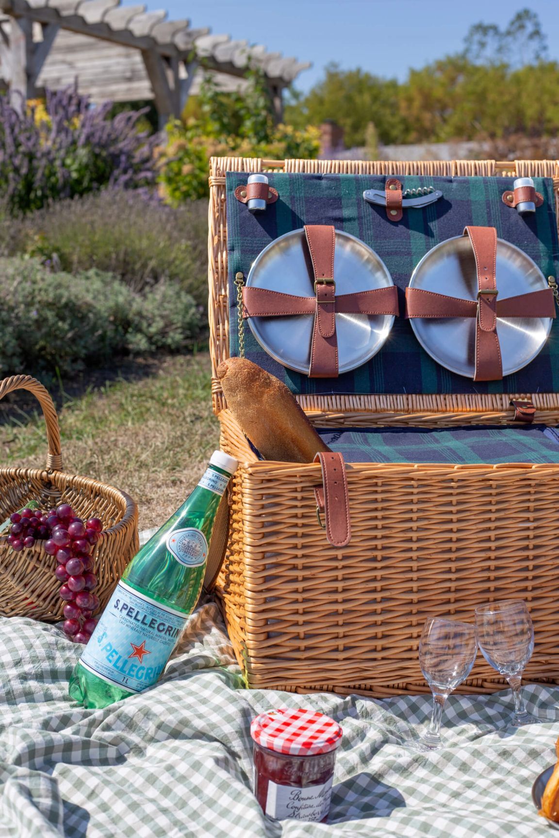 Panier pique-nique en osier pour 6 personnes, isotherme