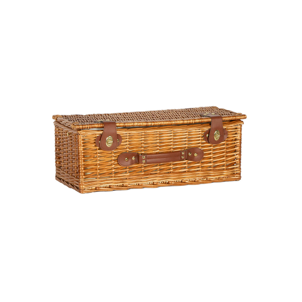 Long panier rectangulaire en osier