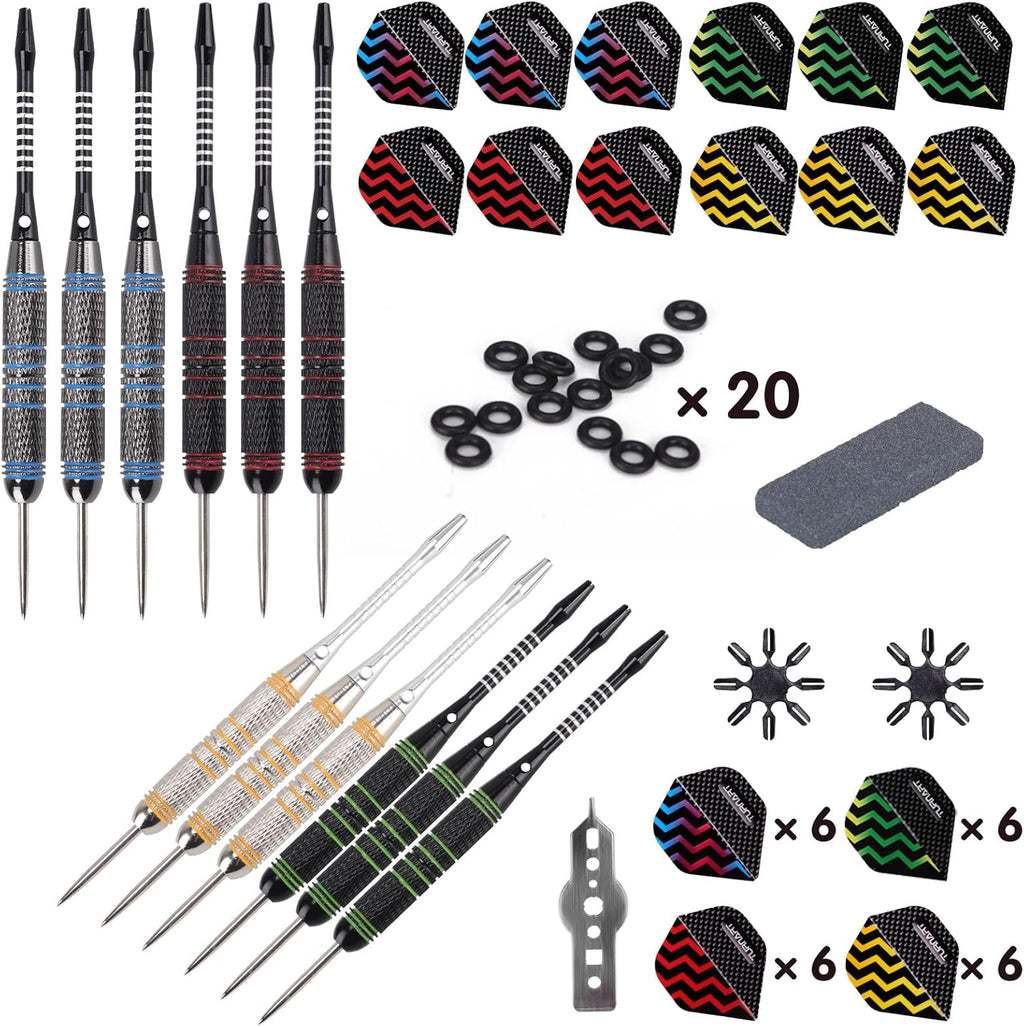 Set de fléchettes pointe acier, 12 pièces