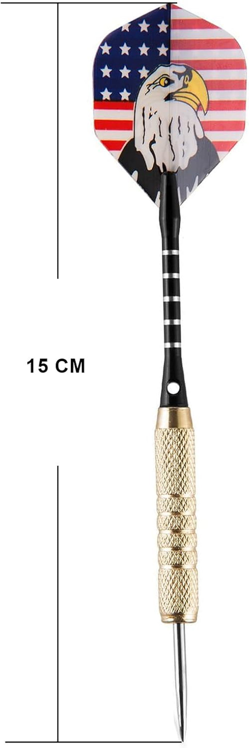 UZOPI 15 Packs Steel Tip Darts 18 Grams with Dart Sharpener and 3 Extra Flights, Aluminum Shafts & Brass Barrels, Levels in Every Rec Room, Man Cave, Bar and Game Room