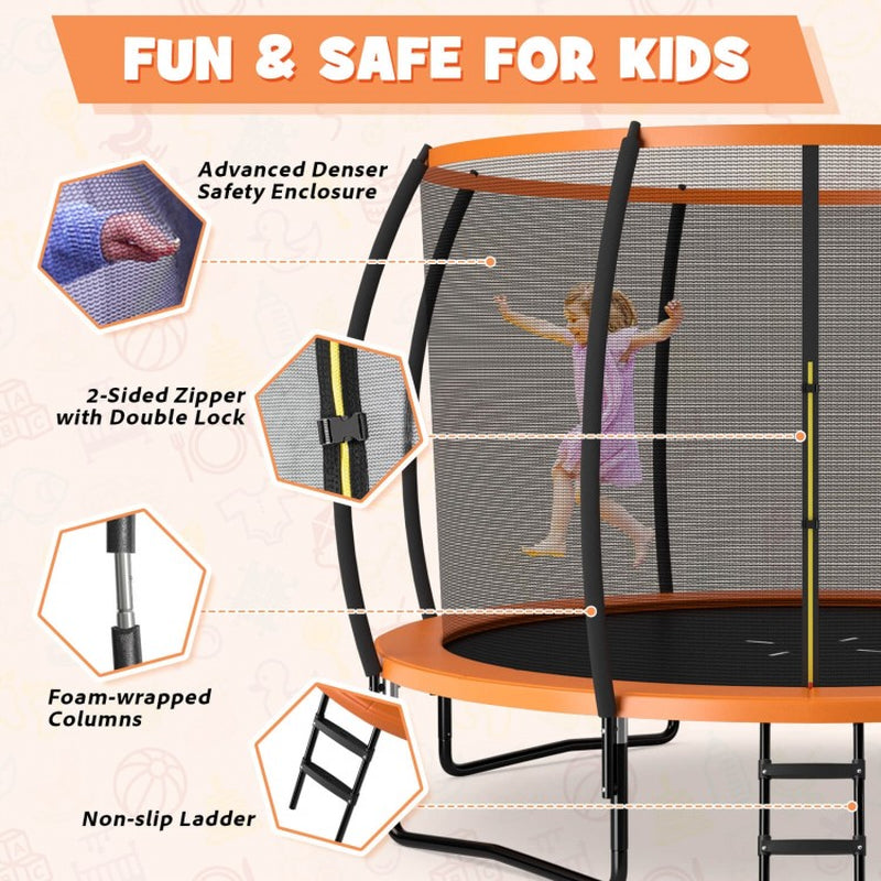 Trampoline récréatif 12 pieds homologué ASTM avec échelle