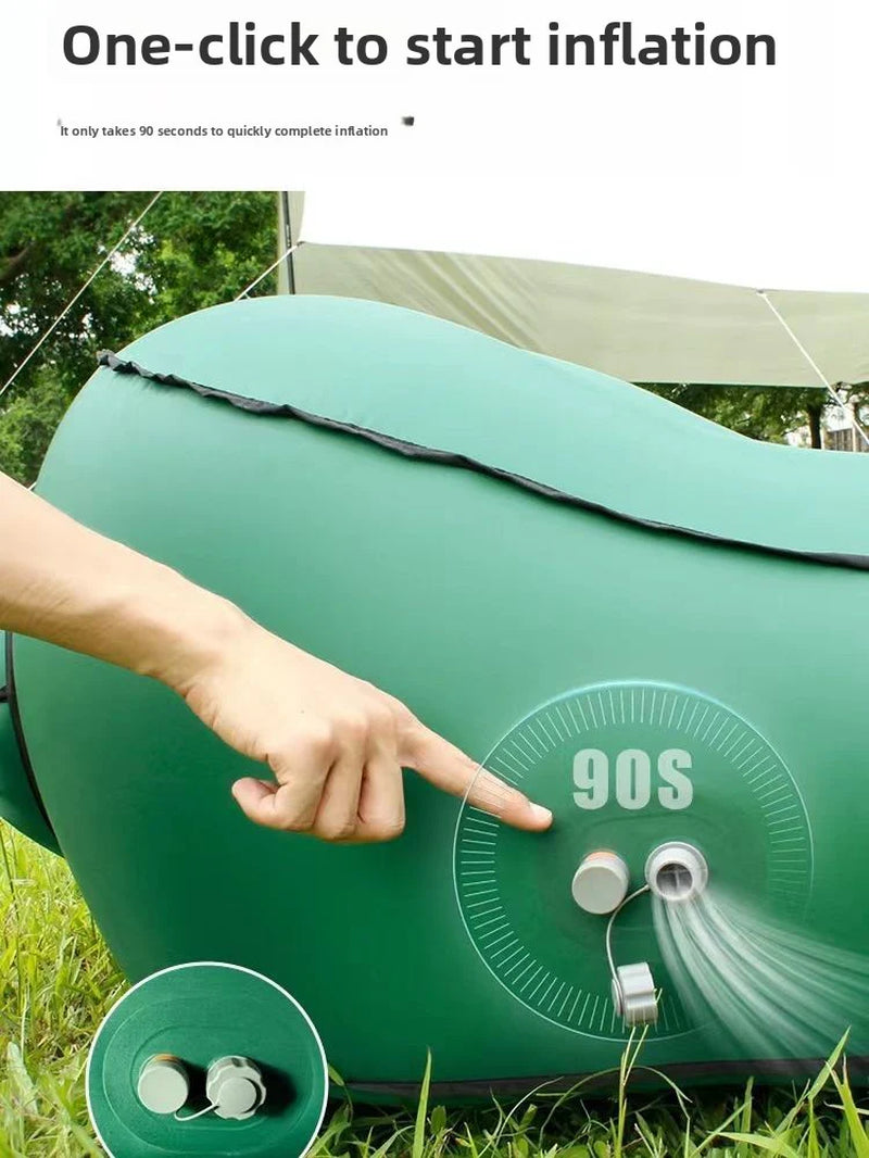 One-Touch Inflatable Bed, Electric Automatic Inflatable Sofa, Lightweight and Portable Outdoor Inflatable Mattress for Travel and Camping