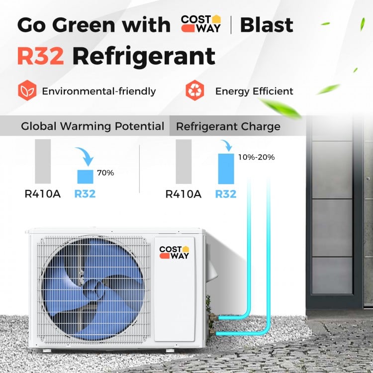 Climatiseur mural sans conduit 12 000 BTU avec chauffage