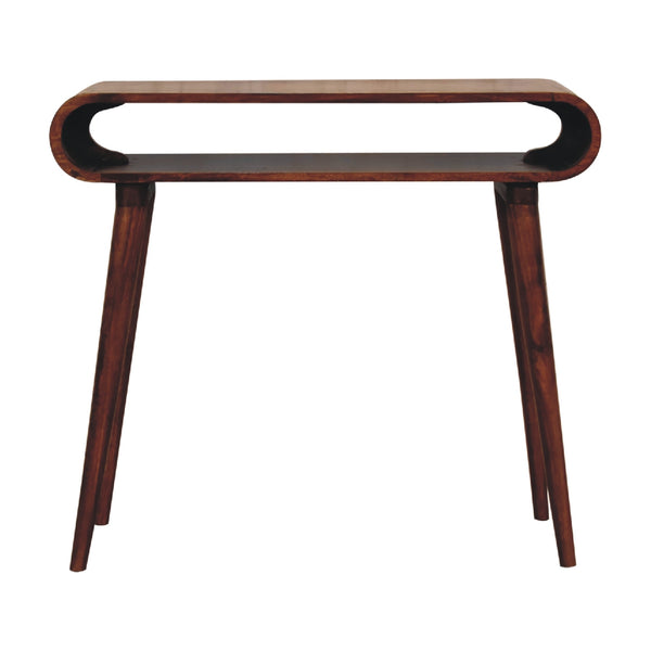 Console nordique Amaya châtaigne en bois de manguier massif