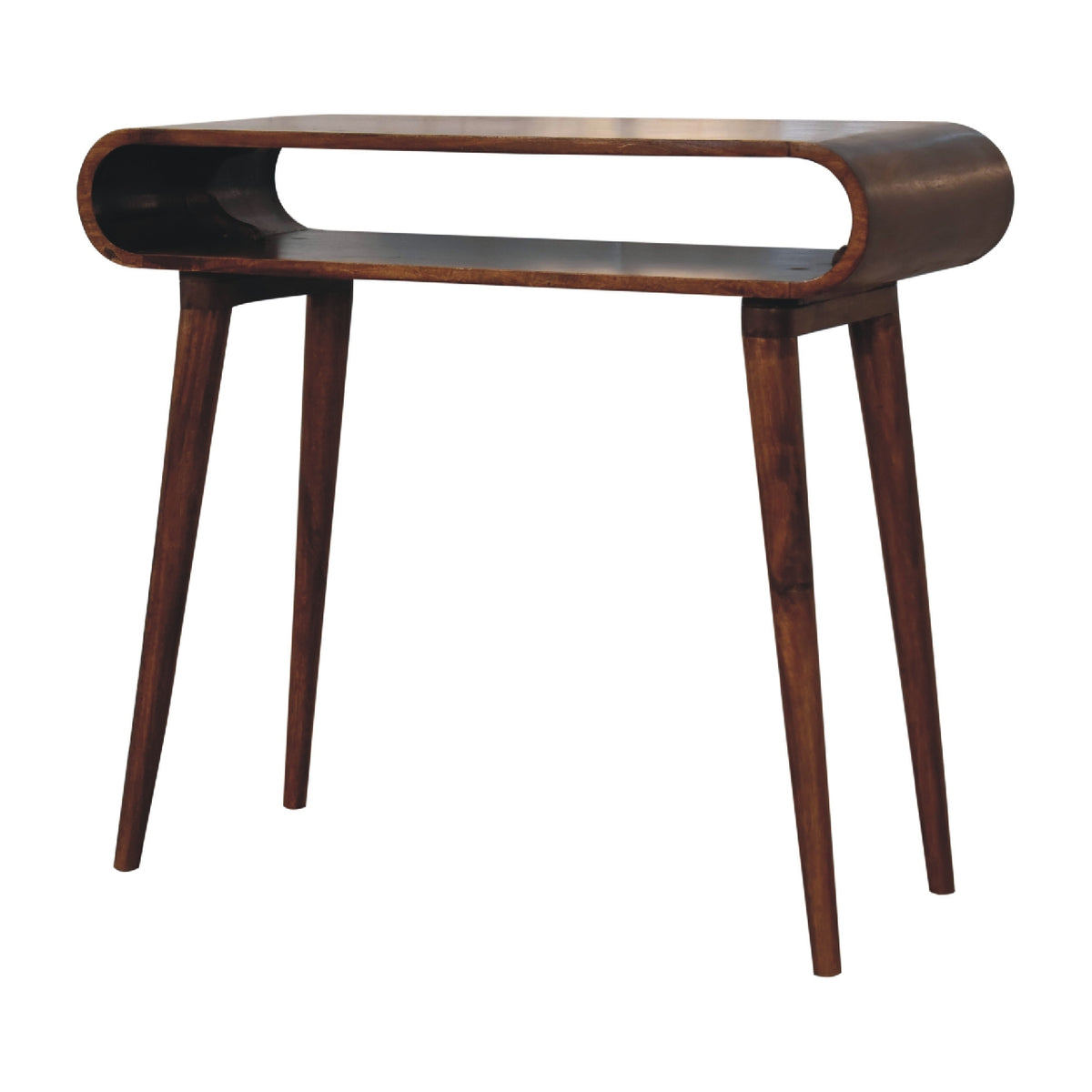 Console nordique Amaya châtaigne en bois de manguier massif