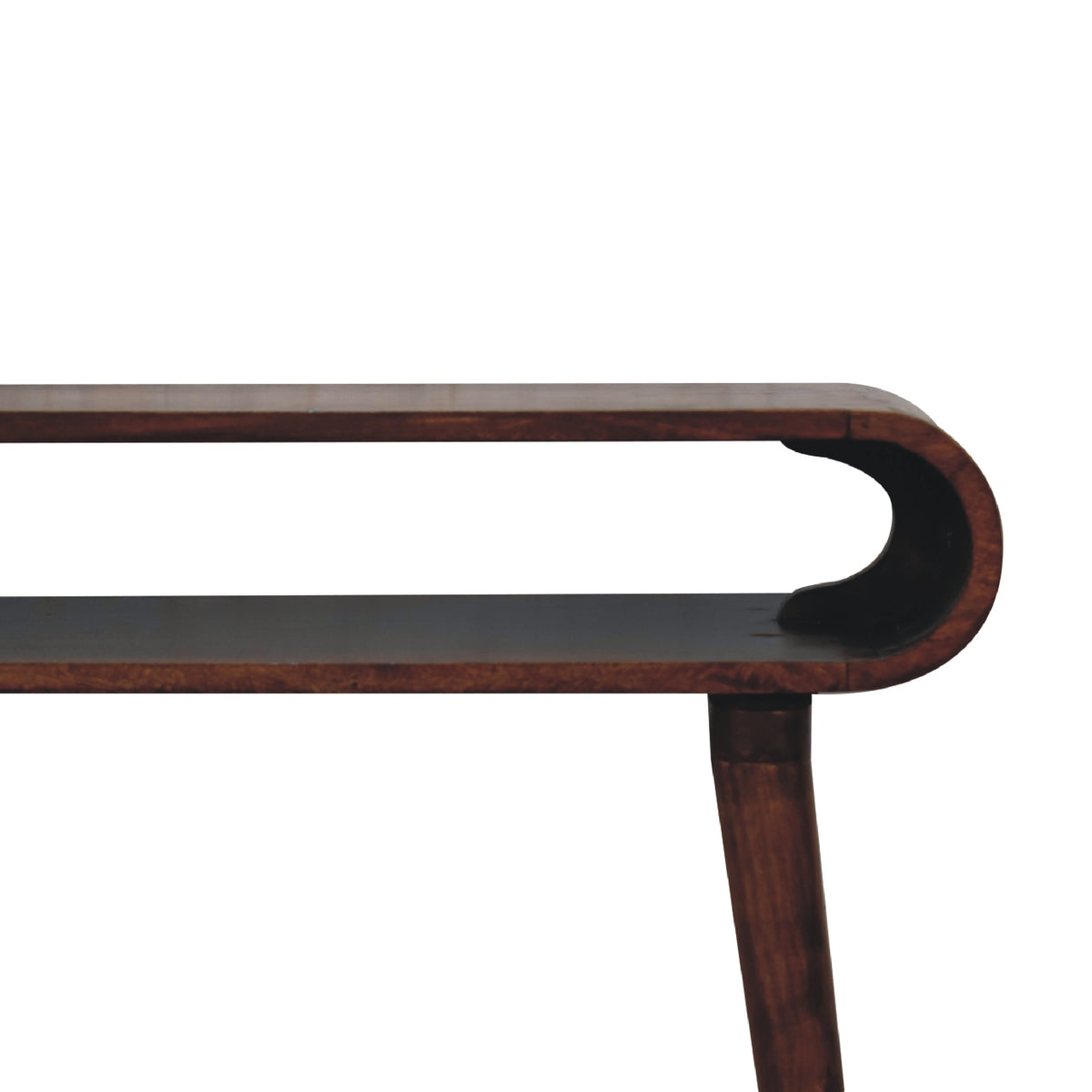 Console nordique Amaya châtaigne en bois de manguier massif