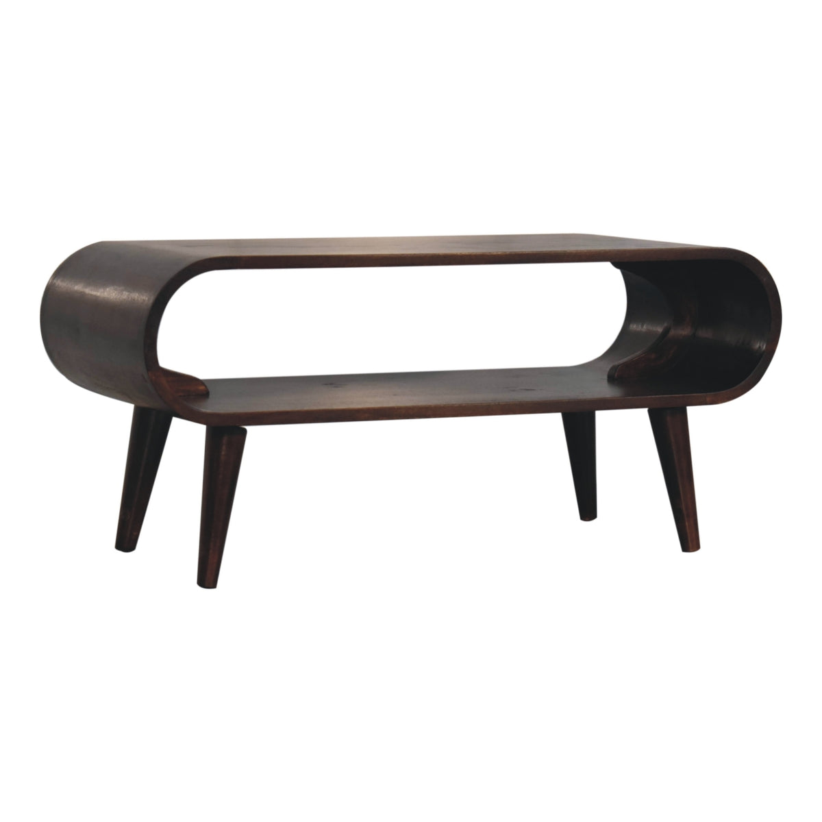 Table basse Amaya noyer en bois de manguier massif