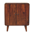 Mini armoire châtaigne à deux portes, vue de face