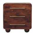 Commode chêne à trois tiroirs, vue de face