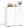 Buffet avec rangement - Meuble de bar avec 2 tiroirs, 2 portes et 3 étagères réglables