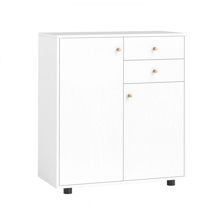 Buffet avec rangement - Meuble de bar avec 2 tiroirs, 2 portes et 3 étagères réglables