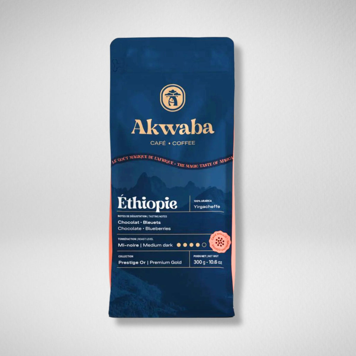 Café Moulu Éthiopie Yirgacheffe - 300 g (unité)