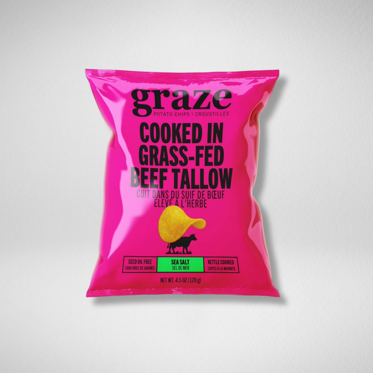 Graze - Croustilles Sel de mer - 128 g (unité)