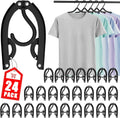 Cintres de voyage pliables noirs, lot de 24