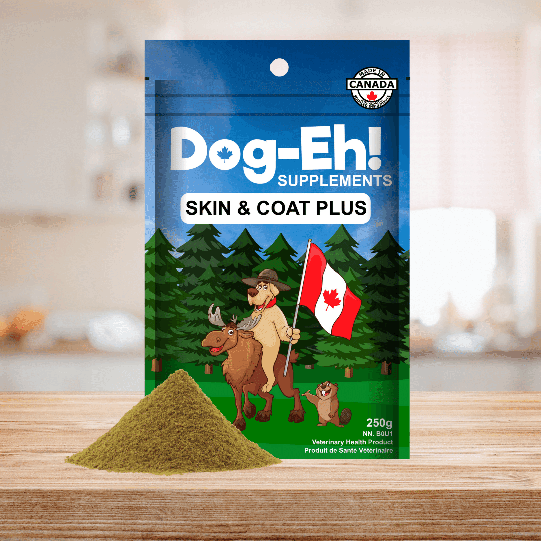 Supplément Dog-Eh! Peau et pelage Plus pour chiens, réserve de 2 mois