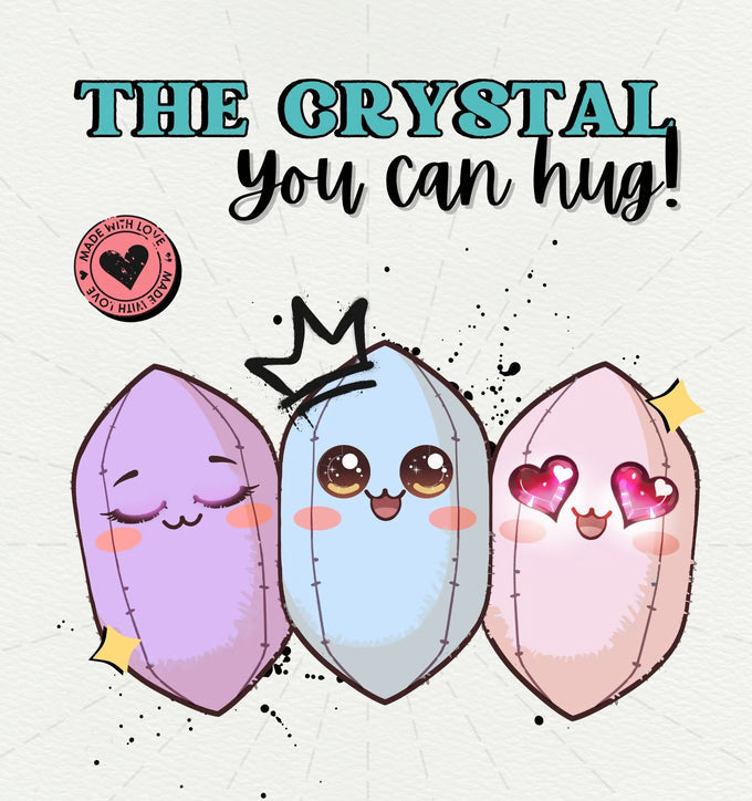 Peluche Cristal 💗 Des peluches en forme de cristaux 💜 portées par l'énergie des cristaux