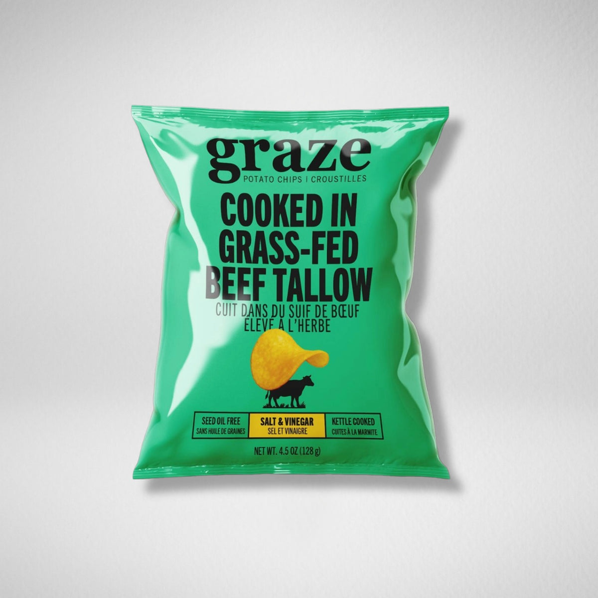 Graze - Croustilles Sel et vinaigre - 128 g (unité)
