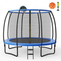 Trampoline récréatif avec panier de basketball, filet de sécurité et échelle