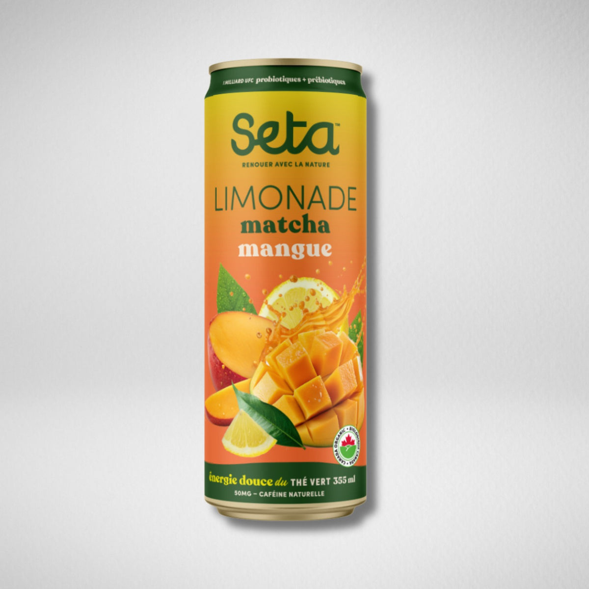 Limonade matcha – Mangue - 355 ml (unité)
