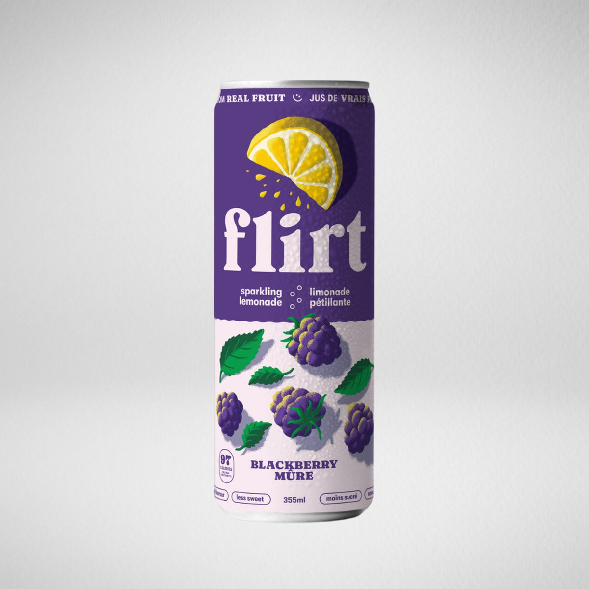 Flirt Limonade Pétillante Mûre - 355 ml (unité)