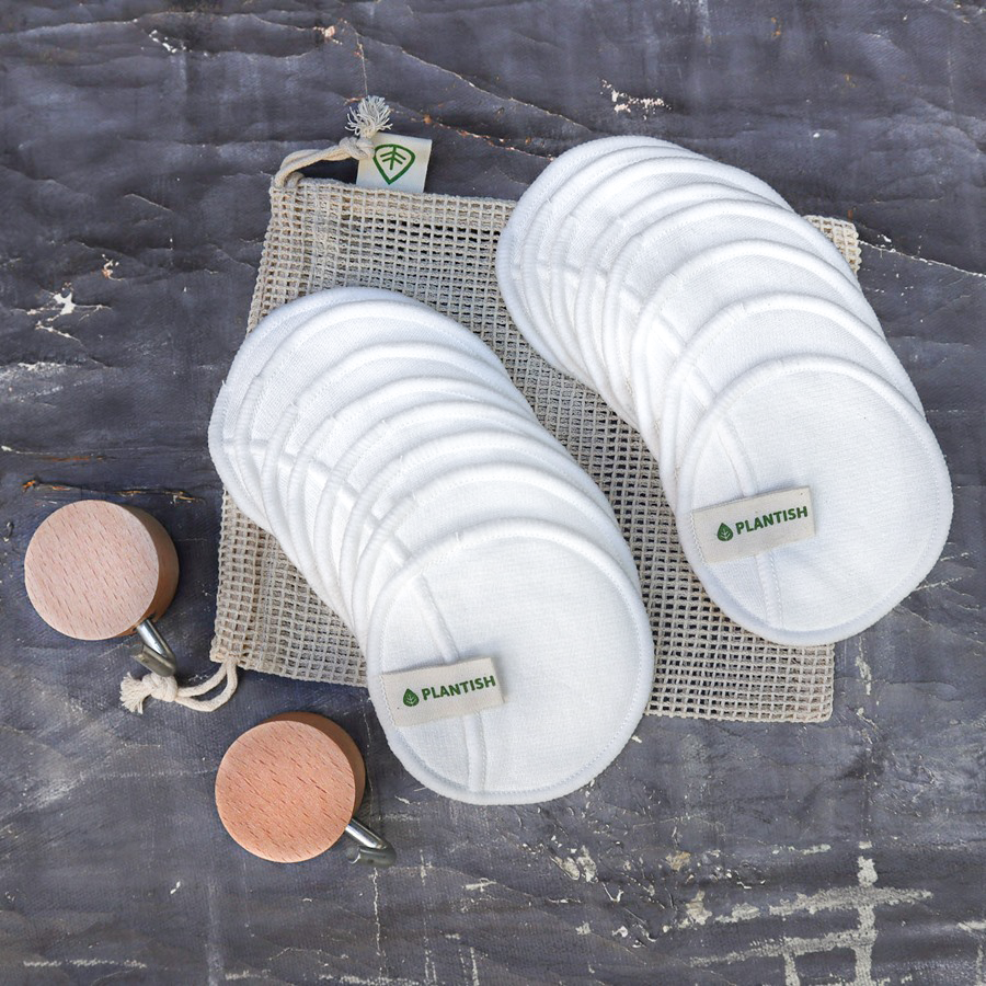 Disques de coton biologique réutilisables Plantish