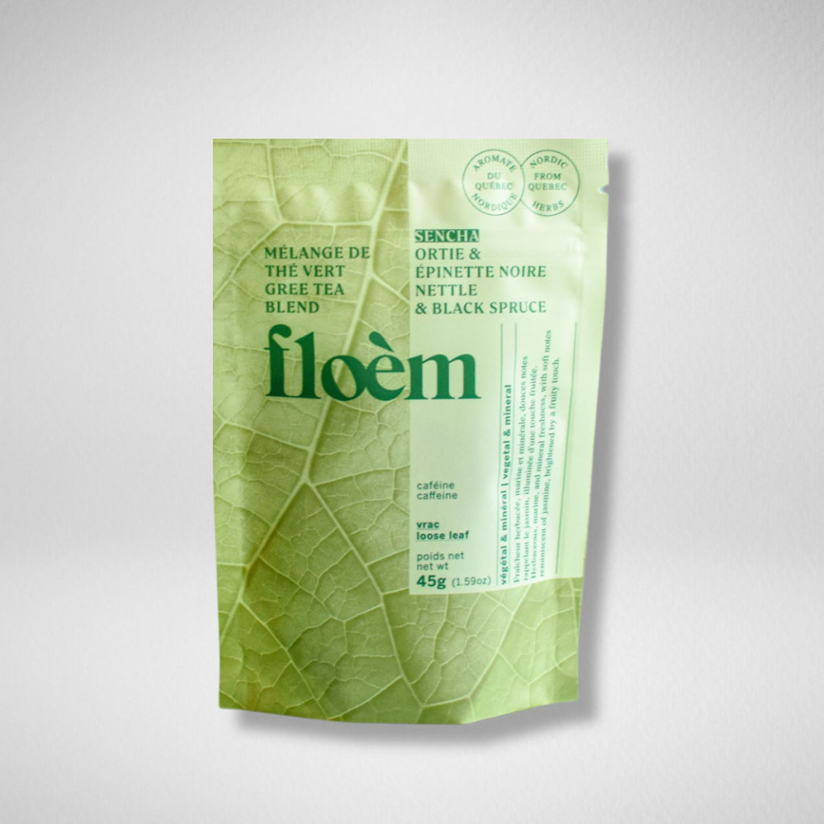 Thé en vrac Vert Sencha, Ortie & Épinette noire - 45 g (unité)