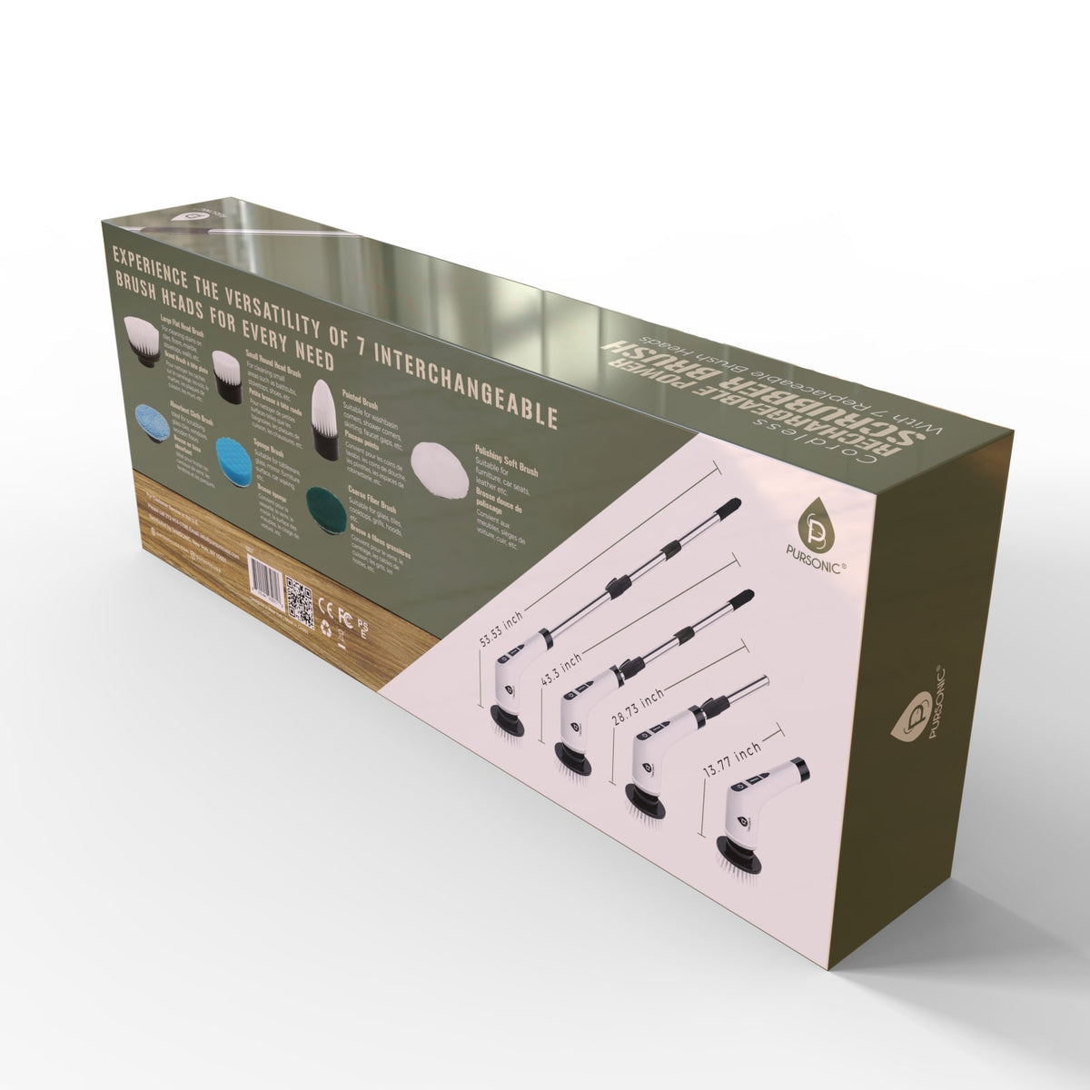 Brosse à récurer électrique sans fil rechargeable
